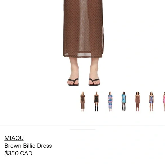 MIAOU Brown Billie Dress Medium NWT - Picture 9 of 9